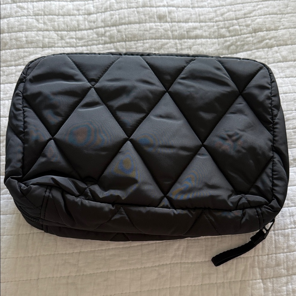 Vera Bradley Quilted Black Cosmetic Bag
